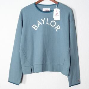 League 91 Baylor Waffle Knit Shirt Size M Green Gameday Blokecore NWT